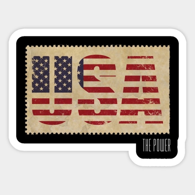 The power of US American flag Sticker by Arlette